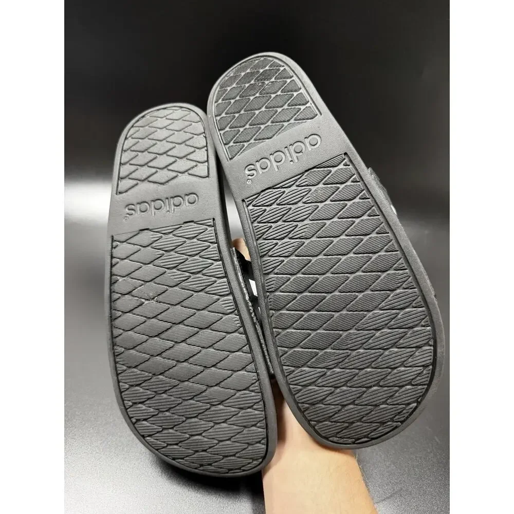 Adidas Adilette Comfort Black White Slide Sandals Unisex Adults Size 9